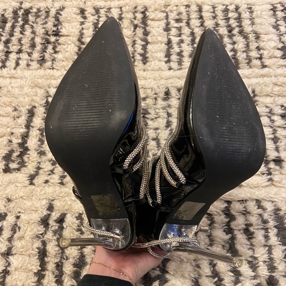 Azalea Wang Diamond Drip Faux Patent Leather Bootie - Picture 10 of 12